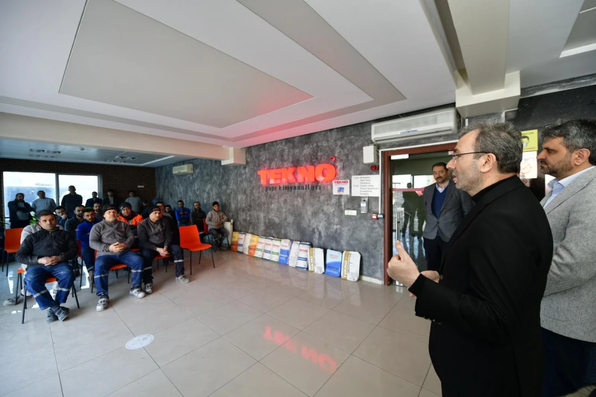 Tekno Yapı Kimyasal Fabrikası'nda değerli idarecileri ve emekçi kardeşlerimizle buluştuk